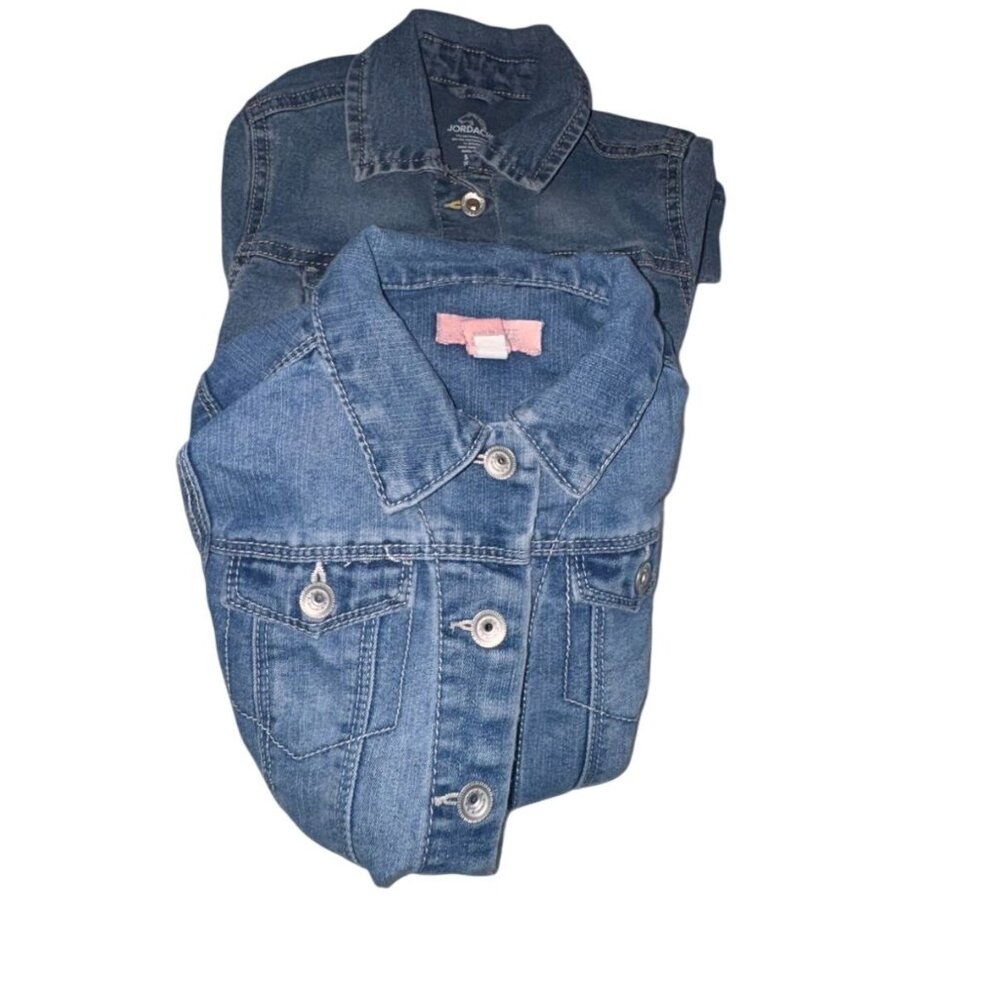 Squeeze & Jordache Girls Denim Jackets With Sequins Backing  Size 6X